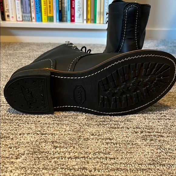 Black Leather Red Wing Iron Ranger Boots - Picture 6 of 9